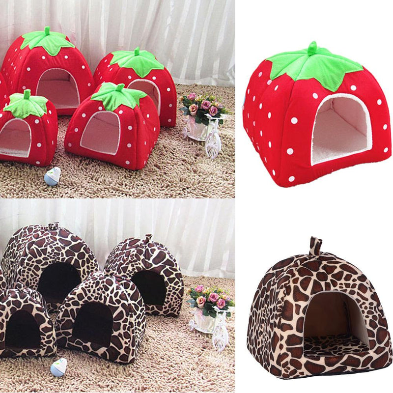 Dog House Beds, Hot Strawberry Pet Dog Cat Bed House