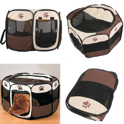 Foldable Dog Tent, Claw Print Portable Foldable Pet Cat Dog Tent House