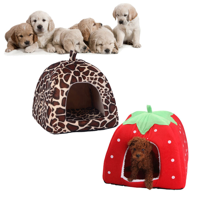 Dog House Beds, Hot Strawberry Pet Dog Cat Bed House